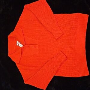 NWT Arie Oversized Waffle Knit Red Sweater - Sz XS